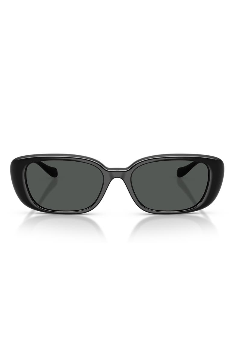 Versace 56mm Pillow Sunglasses, Main, color, Black / Dark Grey