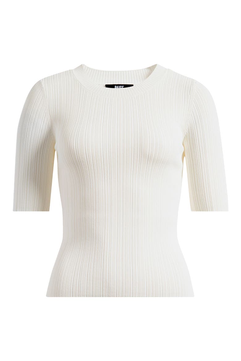 Aranea Rib Elbow Length Sweater, Alternate, color, WHITE