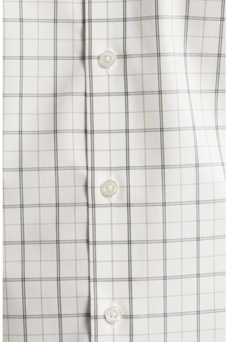 Traditional Fit Check Non-Iron Cotton Dress Shirt, Alternate, color, GREEN-BLUE WINDFORD PLAID