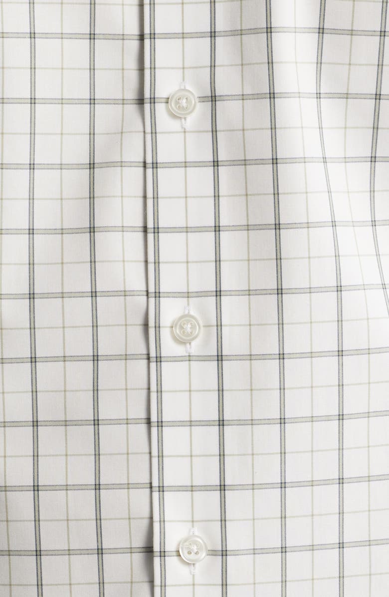 Nordstrom Traditional Fit Check Non-Iron Cotton Dress Shirt, Alternate, color, Green-Blue Windford Plaid