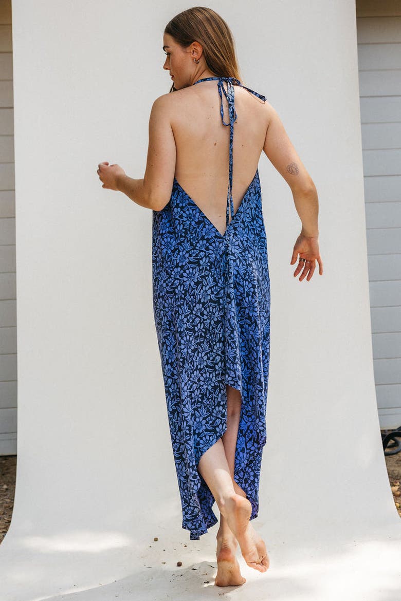 Classic Silk Dress Juju, Alternate, color, Blue