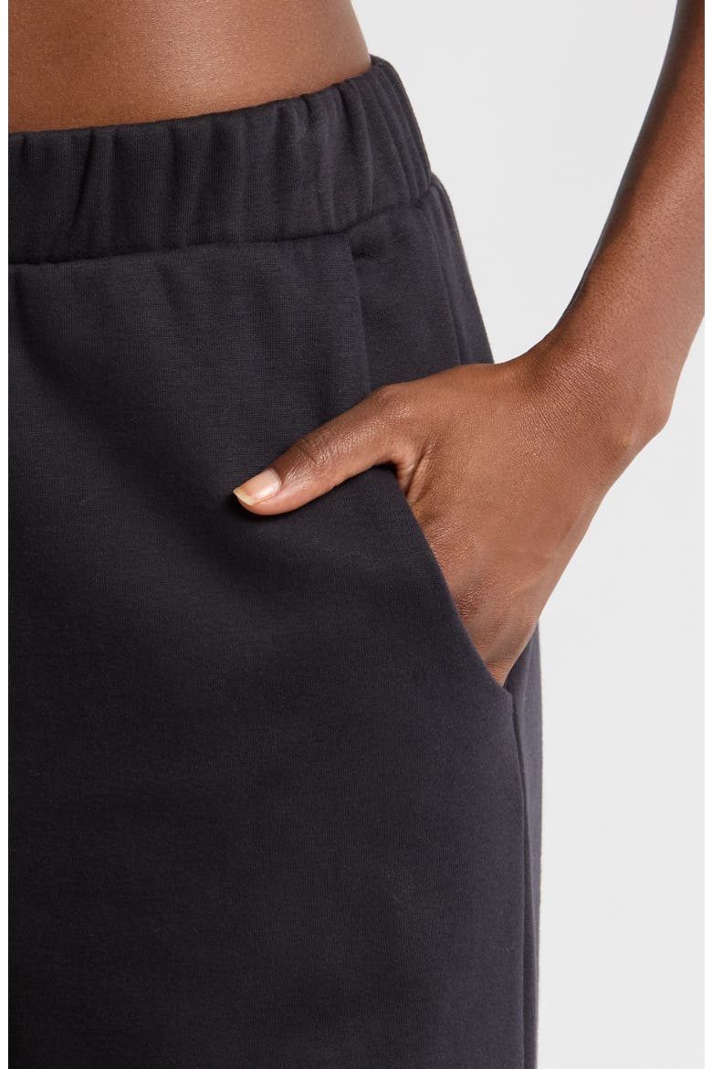 Open Ended Mid Rise Wide Leg Pants, Alternate, color, BLACK