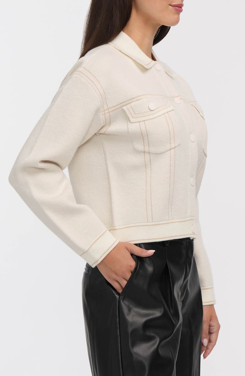 NVLT Sweater Jacket, Alternate, color, Marshmallow