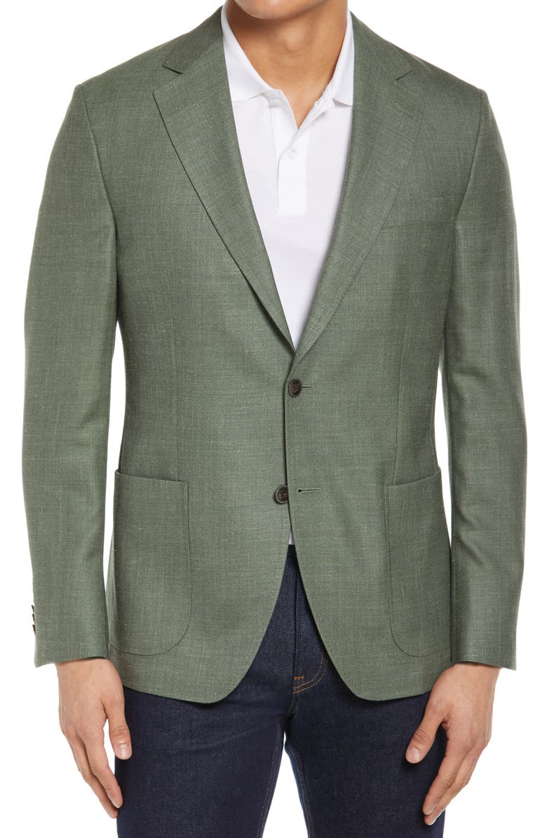 Peter Millar Tailored Fit Wool, Silk & Linen Sport Coat, Main, color, 