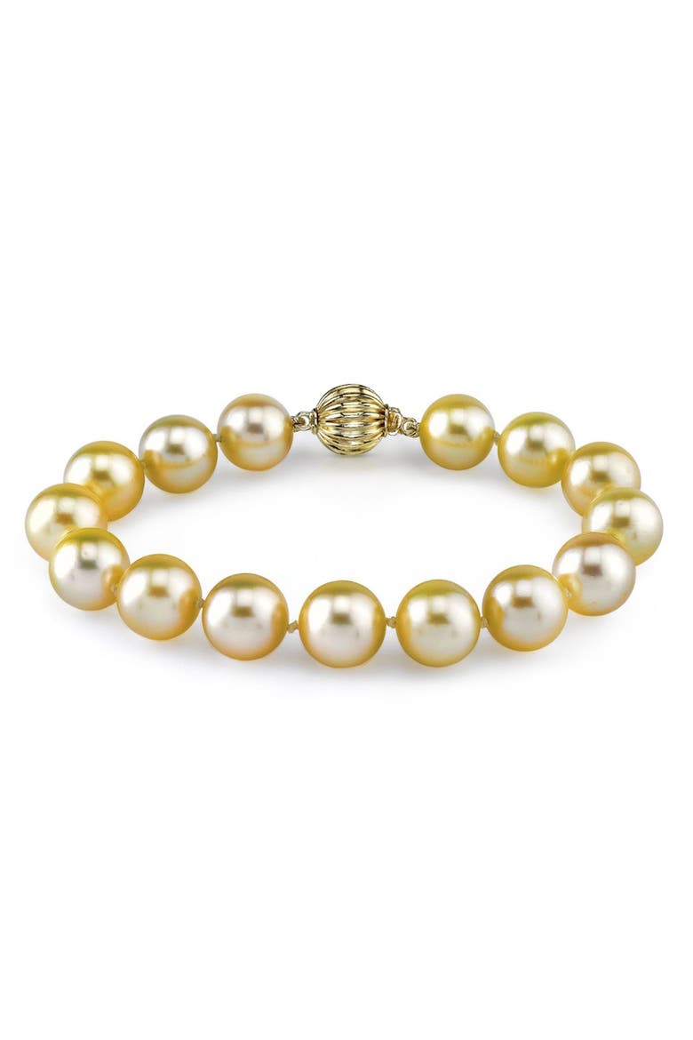 9-10mm Golden South Sea Pearl Bracelet, Main, color, Golden Pearls