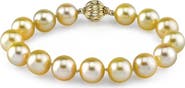 The Pearl Source 9-10mm Golden South Sea Pearl Bracelet