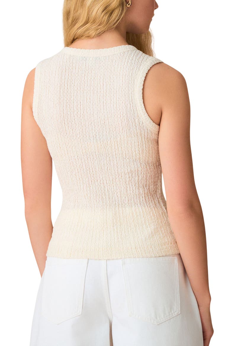 Textured V-Neck Sleeveless Knit Top, Alternate, color, NEUTRAL