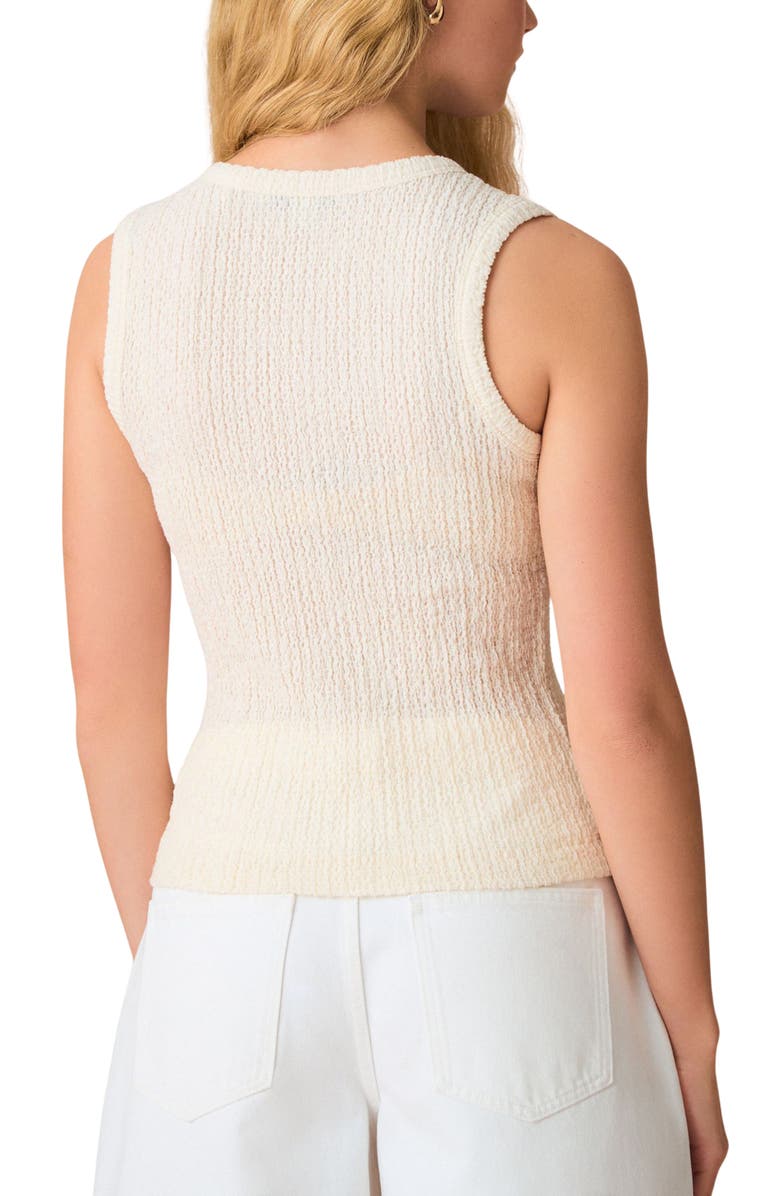 NEXT Textured V-Neck Sleeveless Knit Top, Alternate, color, Neutral