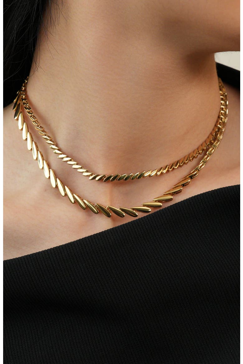 Tassels Necklace, Alternate, color, Gold