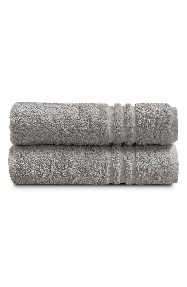 ELLA JAYNE HOME 2-Pack Cotton Hand Towel Set, Main, color, Grey