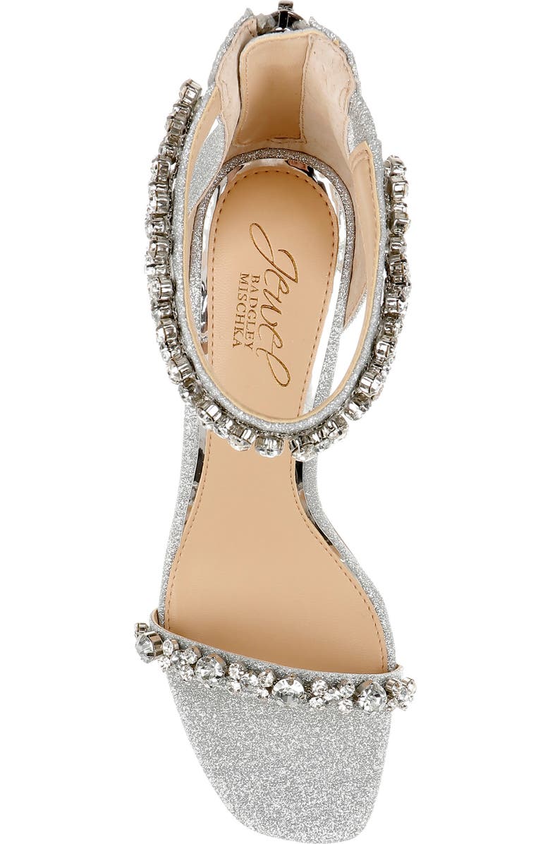 Jewel Badgley Mischka Dustyn Metallic Sandal, Alternate, color, Silver