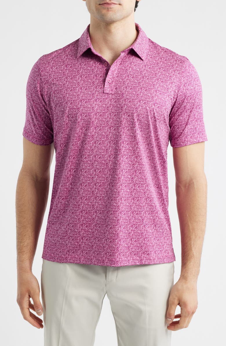 Johnston & Murphy XC Ace Performance Polo, Main, color, Magenta Flamingo