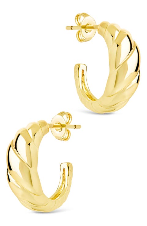 Preston Tapered Croissant Hoop Earrings