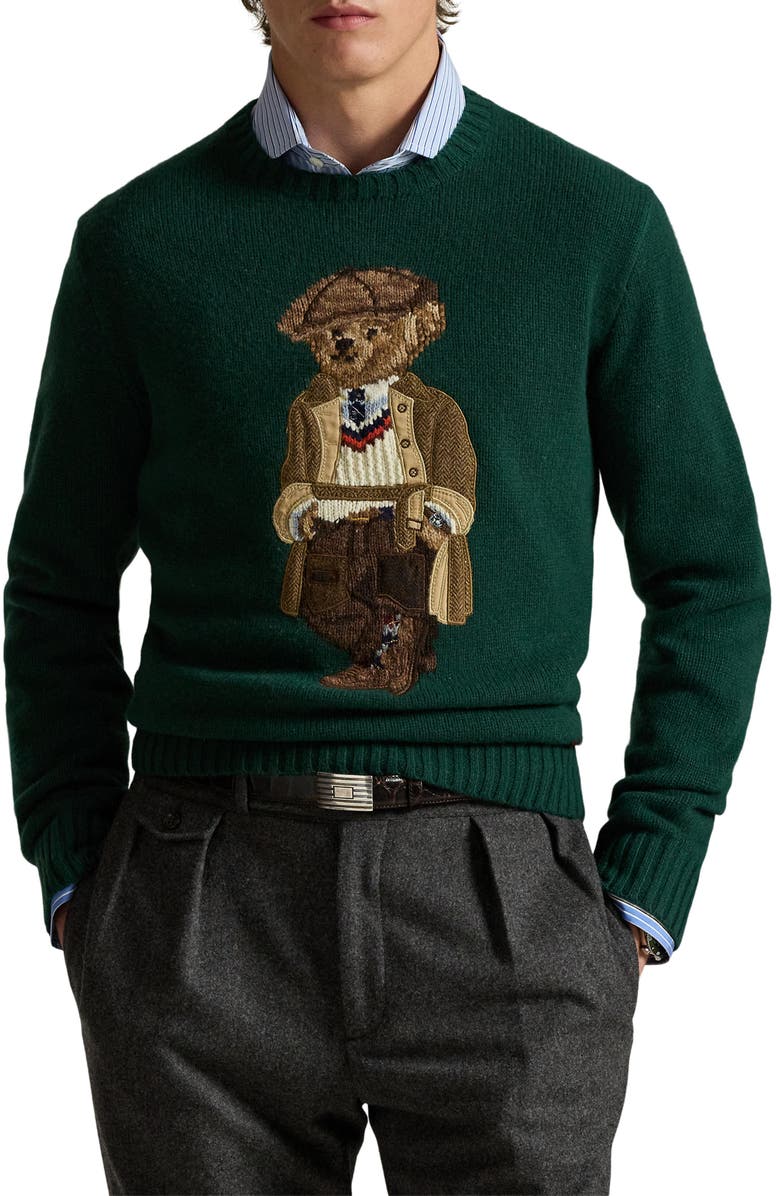 Polo Ralph Lauren Polo Bear Wool & Cashmere Crewneck Sweater, Main, color, 