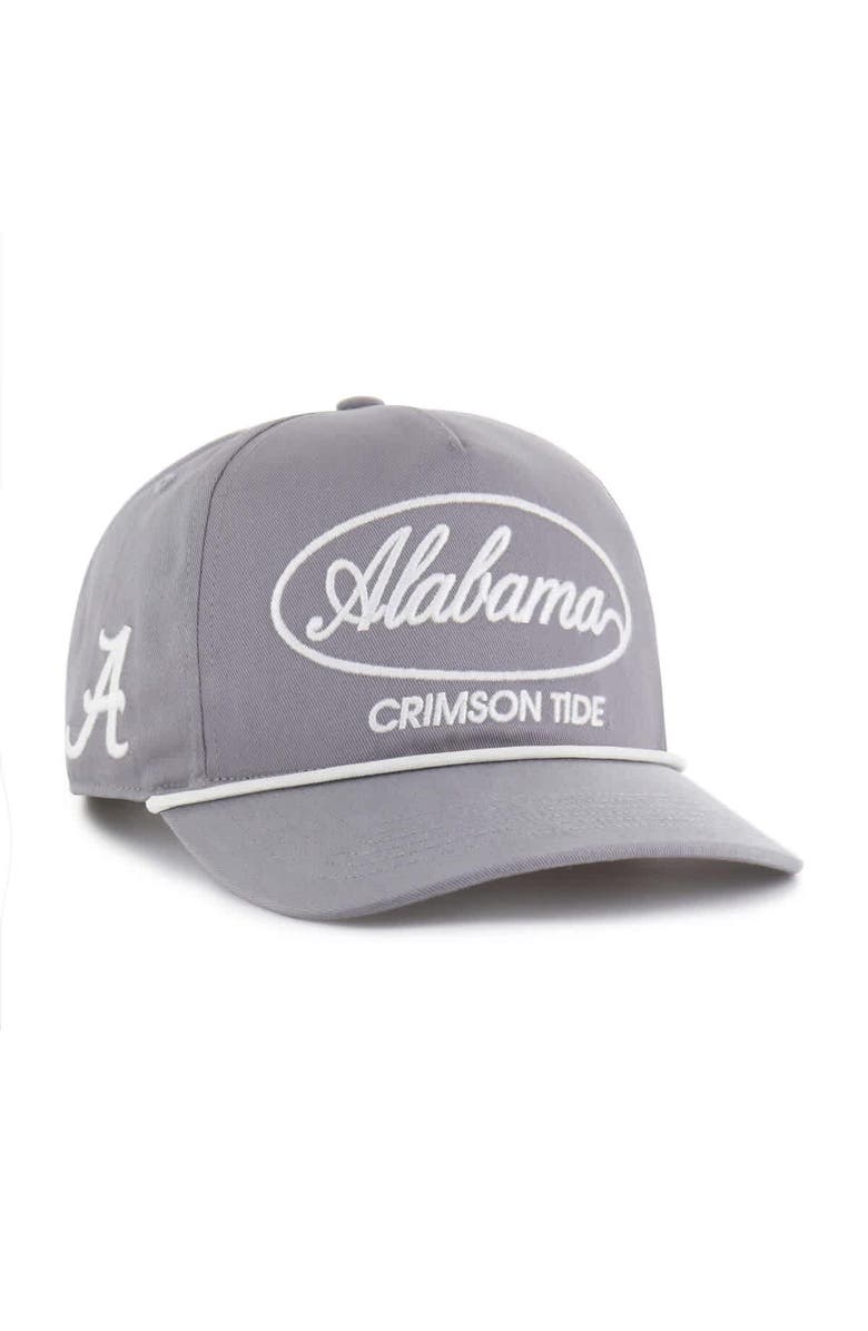 '47 Men's '47 Gray Alabama Crimson Tide Contemporary Basics Foundational Rope Hitch Adjustable Hat, Main, color, Gray