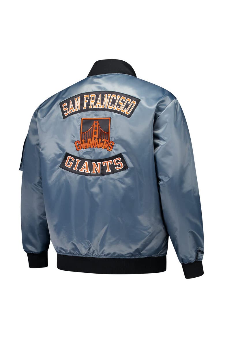 Men's Profile Charcoal San Francisco Giants Big & Tall Full-Zip Bomber Jacket, Alternate, color, Charcoal