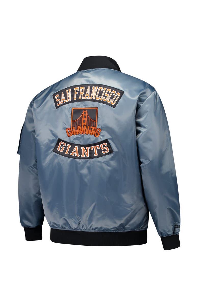 PROFILE Men's Profile Charcoal San Francisco Giants Big & Tall Full-Zip Bomber Jacket, Alternate, color, Charcoal