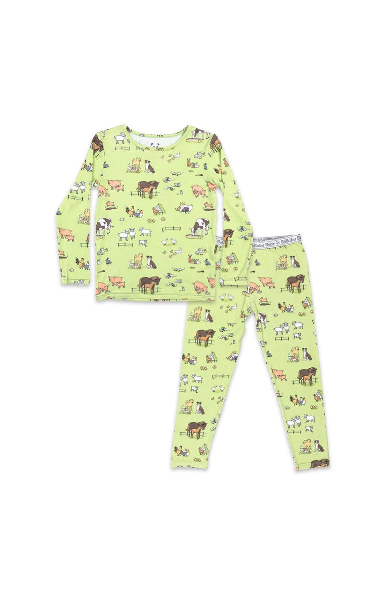 Bellabu Bear Kids' Farm Animals Set of 2 Piece Pajamas, Main, color, Farm Animals