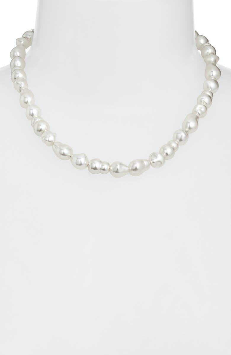 Nordstrom Faux Pearl Collar Necklace, Alternate, color, 