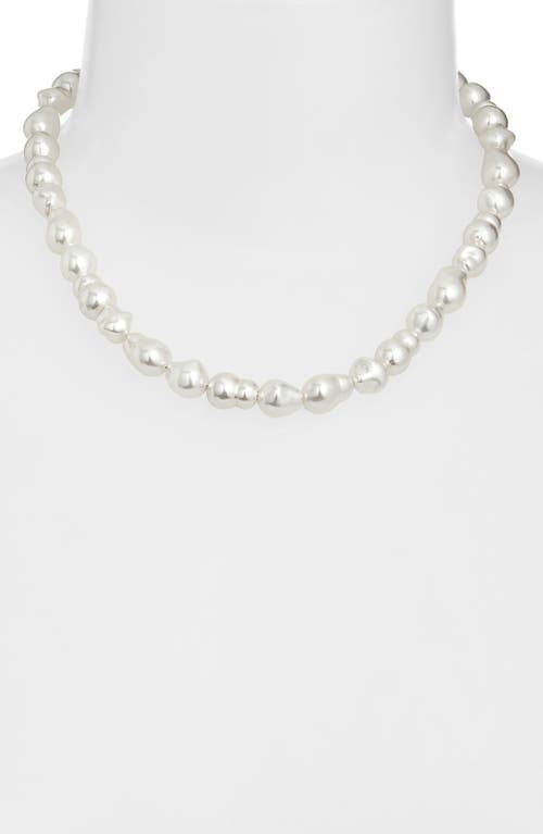 Nordstrom Faux Pearl Collar Necklace In Champagne- Gold