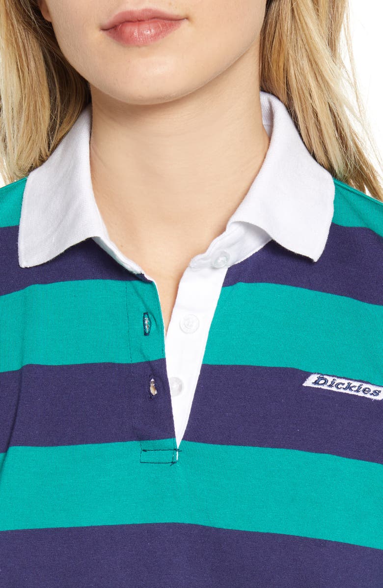 Dickies Stripe Crop Rugby Shirt, Alternate, color, 