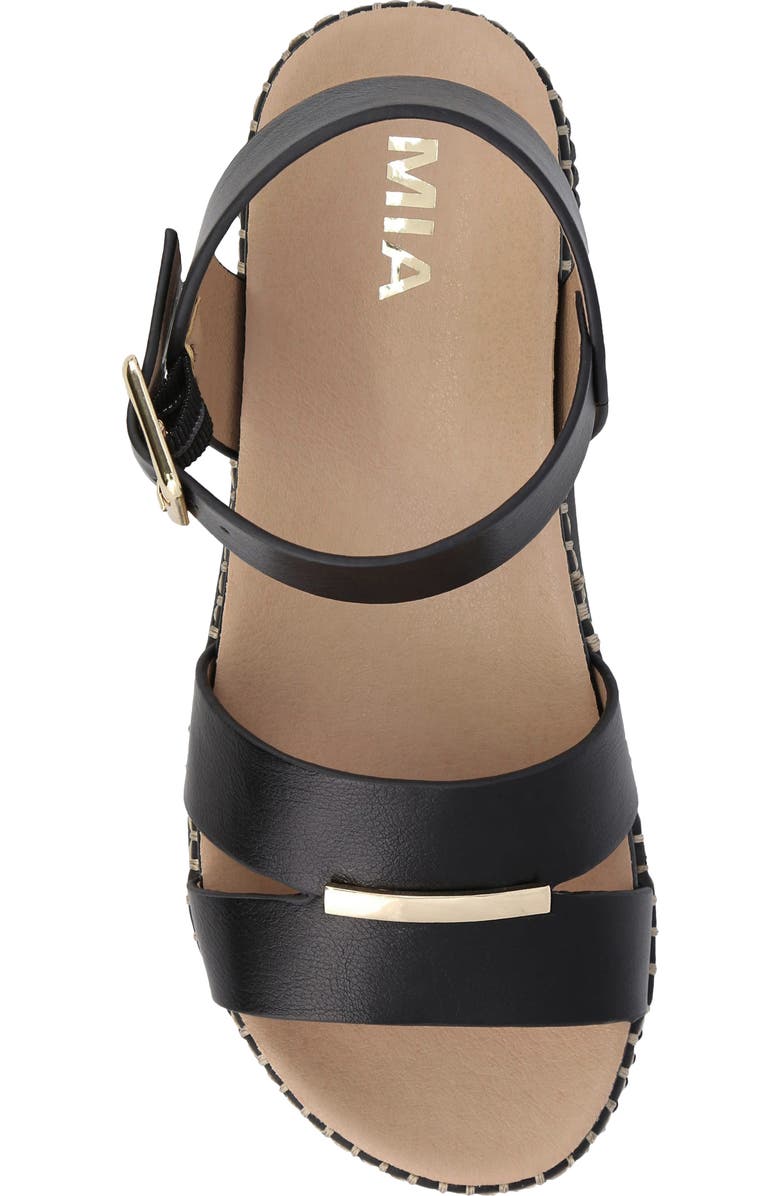 MIA Jacklyn Ankle Strap Platform Sandal, Alternate, color, Black