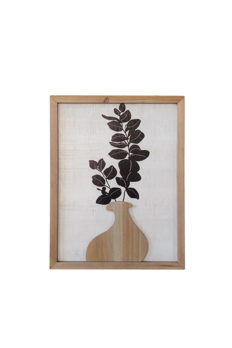 Floral in Vase Wall Art, Main, color, White