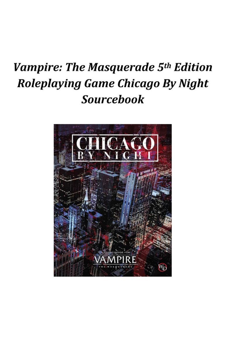 Vampire The Masquerade 5th Edition Roleplaying Game Chicago By Night Sourcebook, Alternate, color, Multicolored