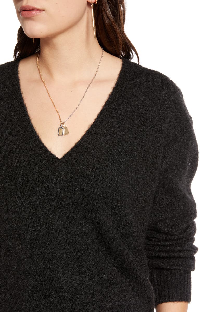 Treasure & Bond V-Neck Tunic Sweater, Alternate, color, 