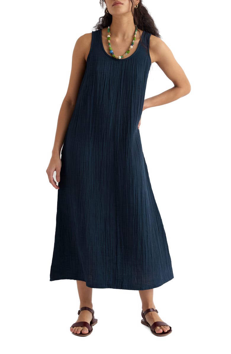 Seasalt Cornwall Helleborne Sleeveless Organic Cotton Dress, Main, color,