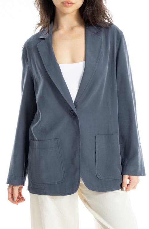 Max Studio Single Button Blazer In Blue