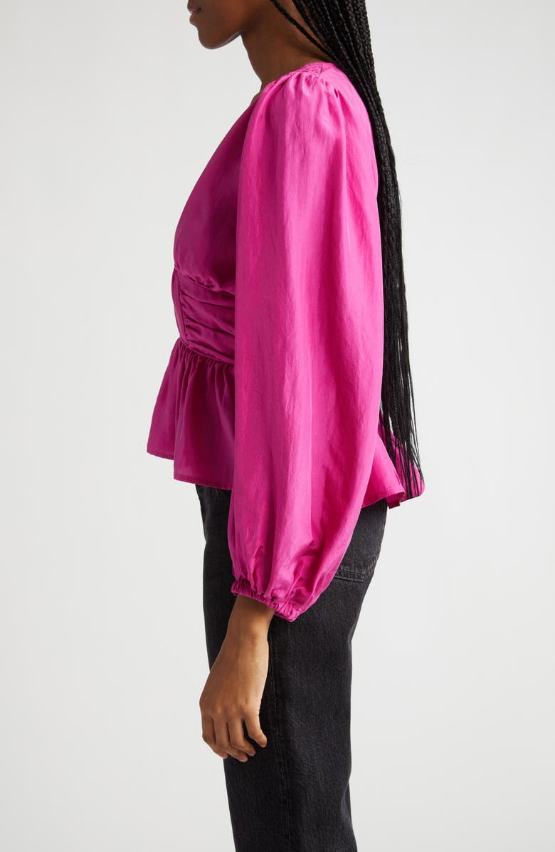 Sea Fabiola Silk Peplum Top, Alternate, color,