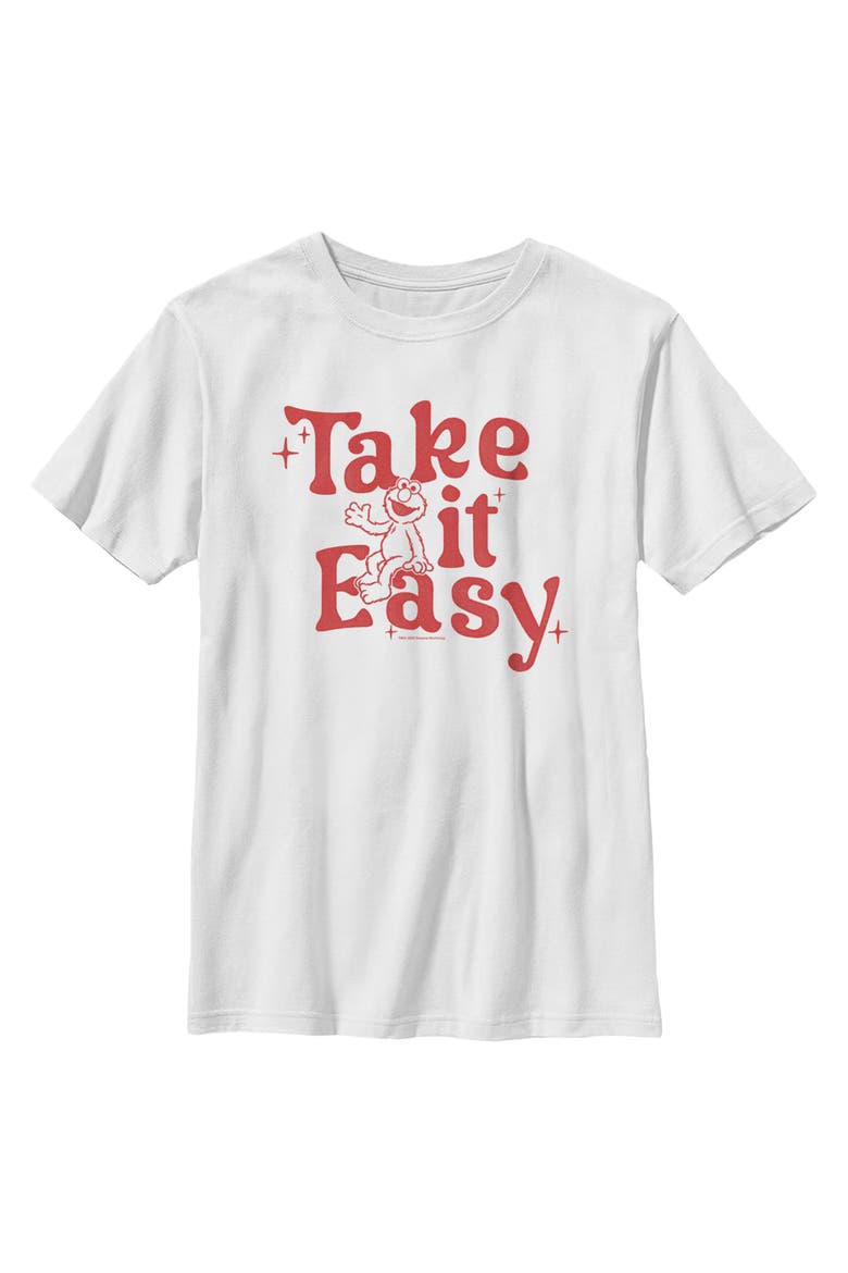 Boy's Sesame Street Elmo Take It Easy Graphic T-Shirt, Main, color, White