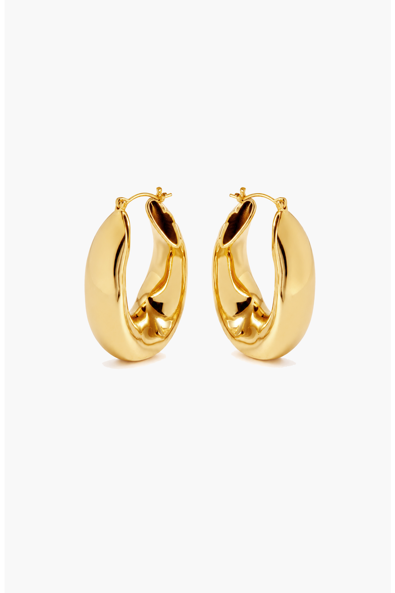 Falin Maxi Hoop Earrings In Gold, Alternate, color, Gold