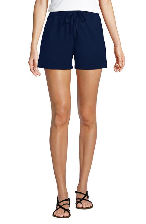 Poplin High Rise Pull On 5" Shorts