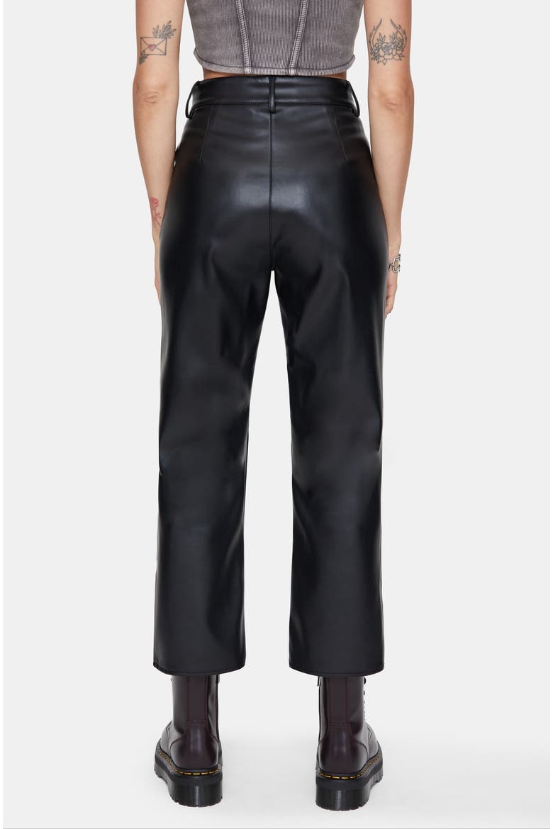 High-Rise Cropped Trousers, Alternate, color, Black