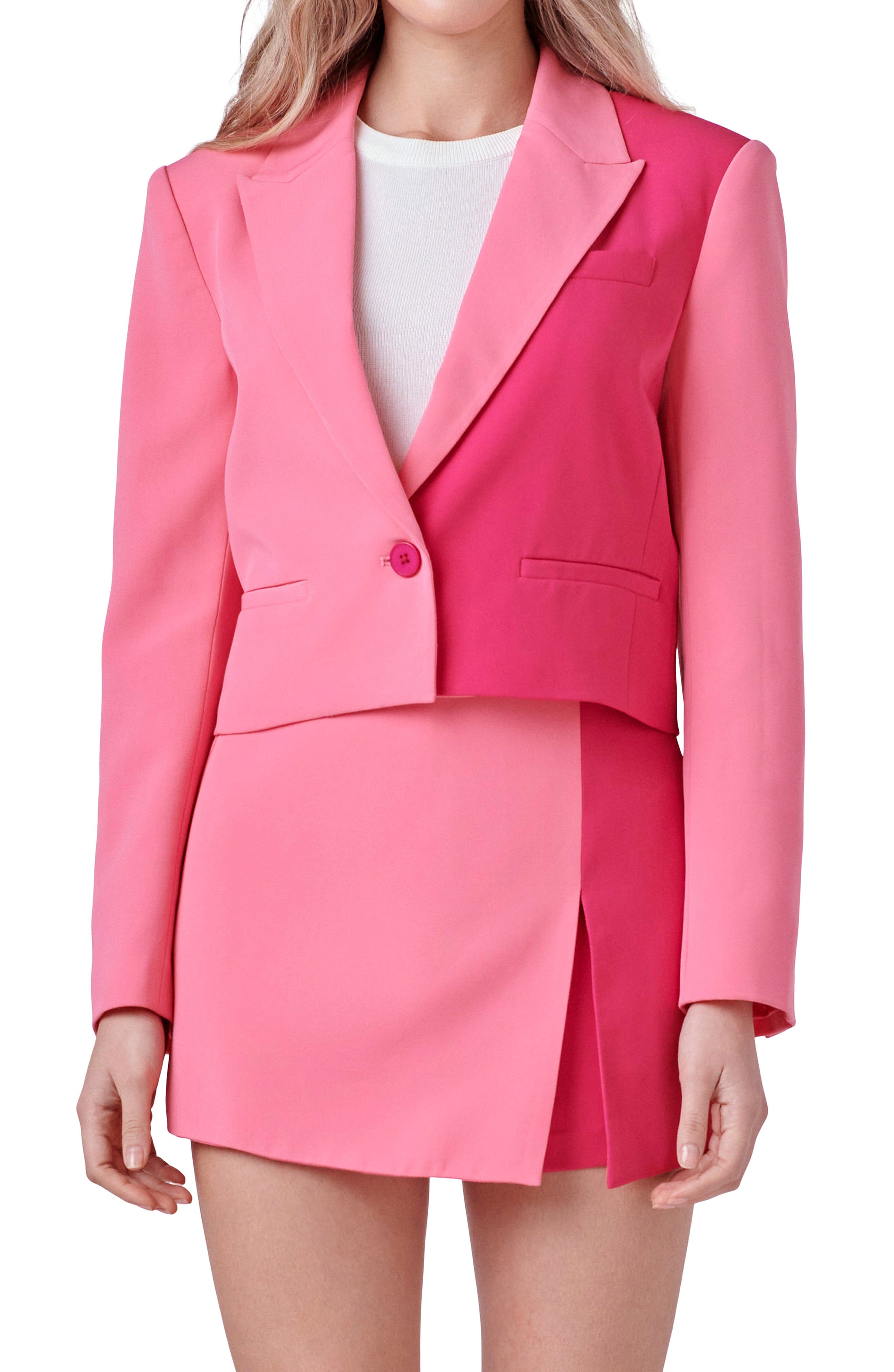 Endless Rose Colorblock Crop Blazer