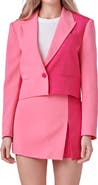 Endless Rose Colorblock Crop Blazer