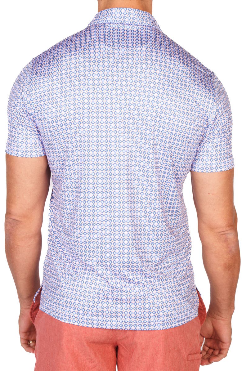 TailorByrd Geo Floral Mosaic Performance Golf Polo, Alternate, color, Purple Multi