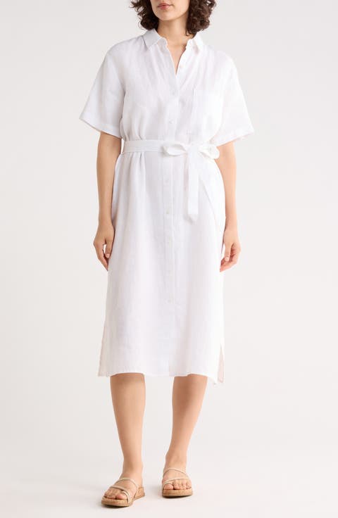 Classic Collar Organic Linen Dress