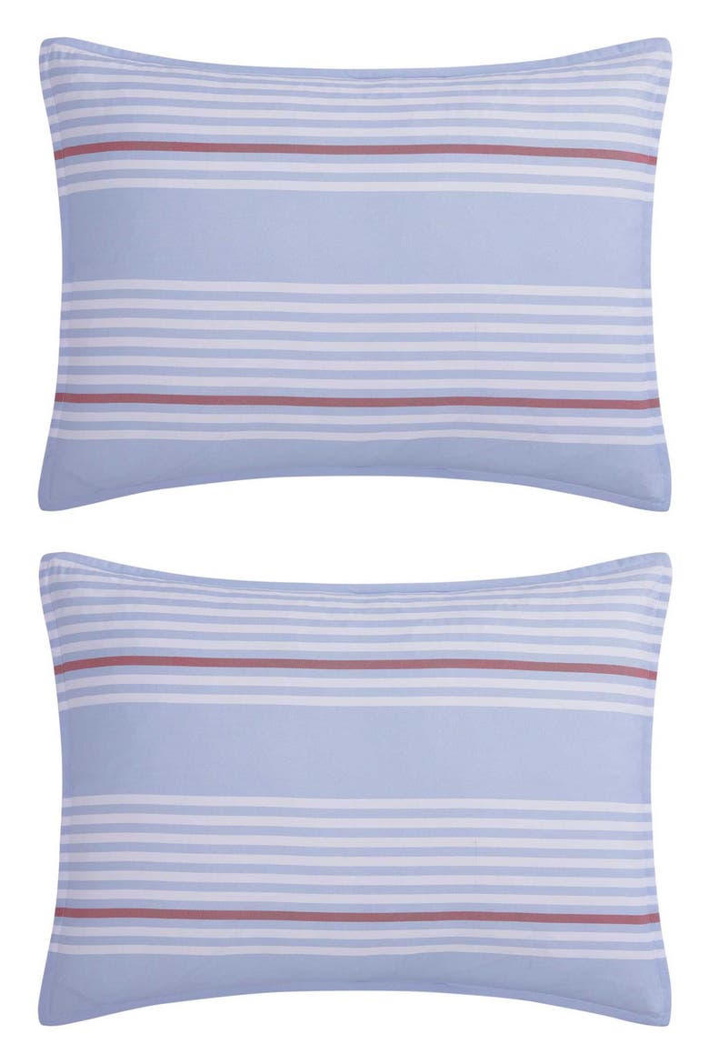 Lido Stripe Comforter Set, Alternate, color, BLUE/ RED