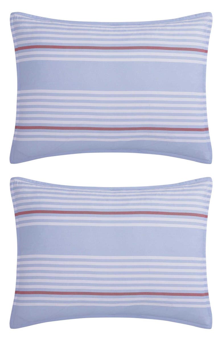 Tommy Hilfiger Lido Stripe 4-Piece Comforter Set, Alternate, color, Blue/ Red