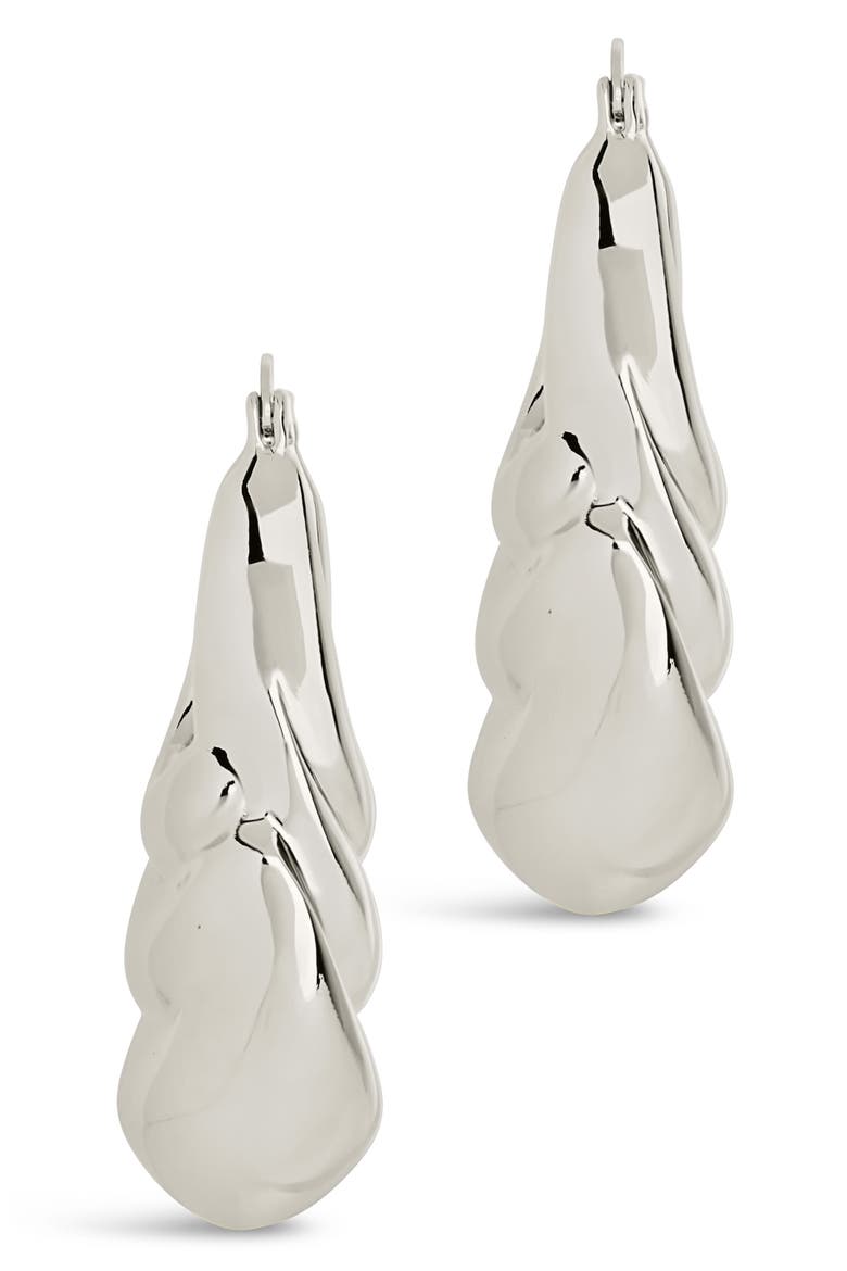 Manon Hoop Earrings, Alternate, color, SILVER