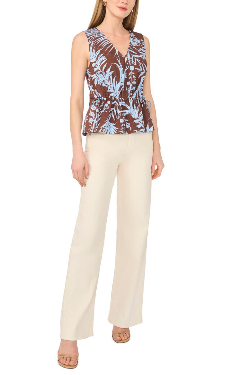 Halogen<sup>®</sup> Gathered Flutter Sleeve Top, Alternate, color, Cafe