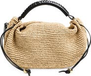 Madewell The Camren Gathered Shoulder Bag in Raffia