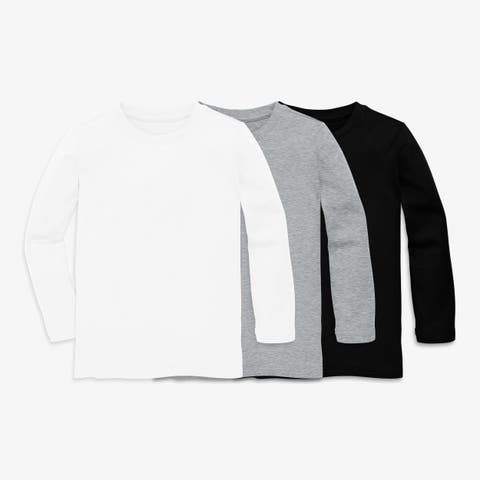 Kids Long Sleeve Classic Tee 3-Pack (Toddler, Little Kid, Big Kid)