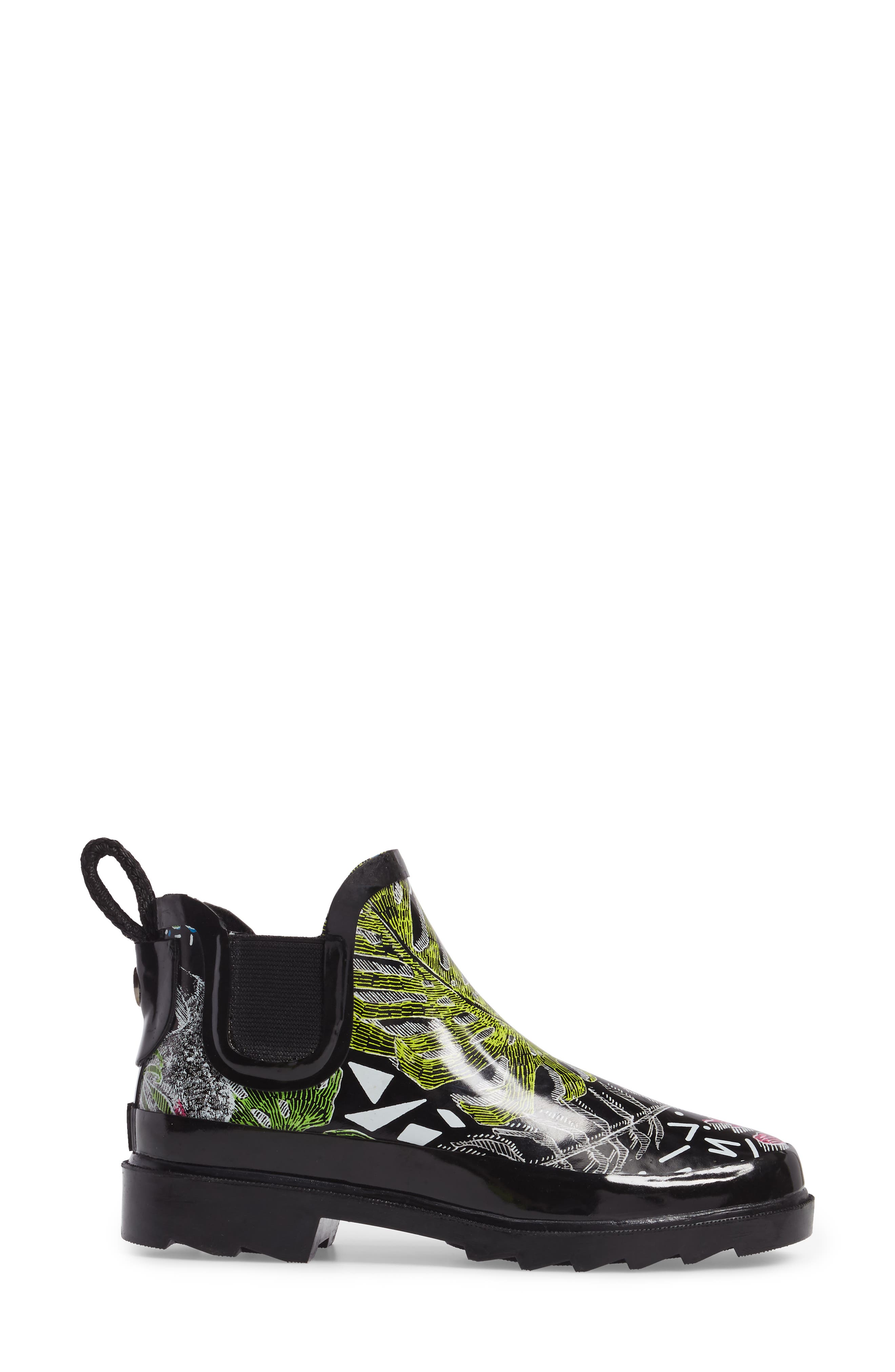 Rhyme Waterproof Rain Boot, Alternate, color, BLACK WILD LIFE