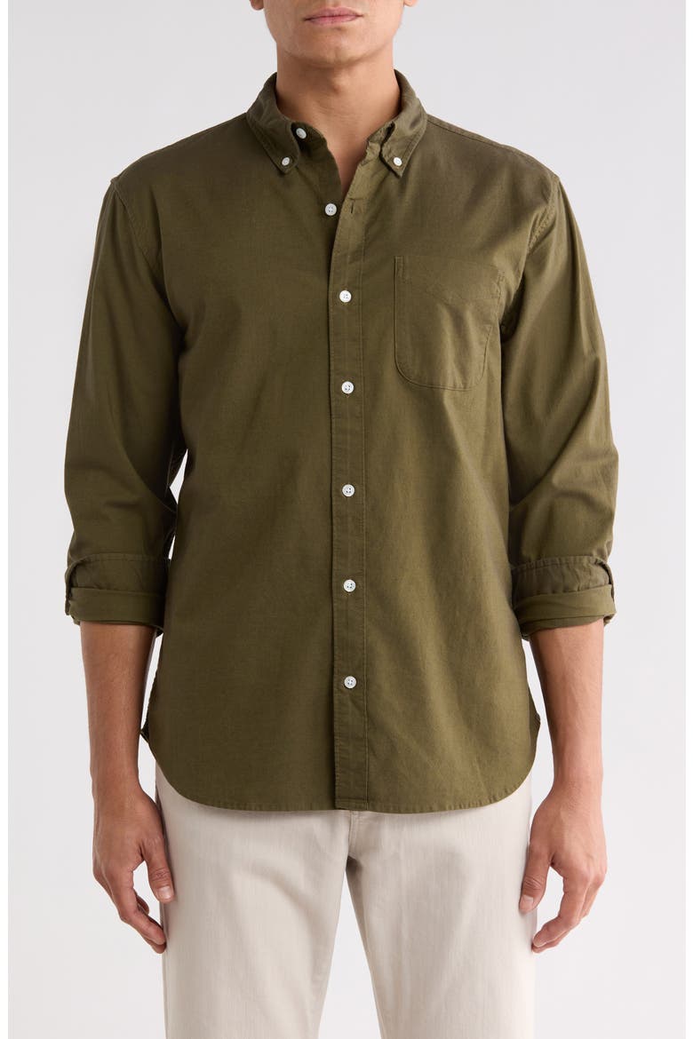 Oxford Slim Fit Long Sleeve Shirt, Main, color, SOLID OXFORD C139