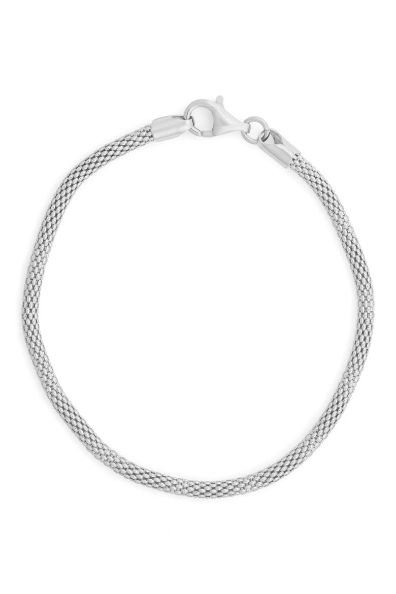 Popcorn Chain Bracelet, Main, color, WHITE