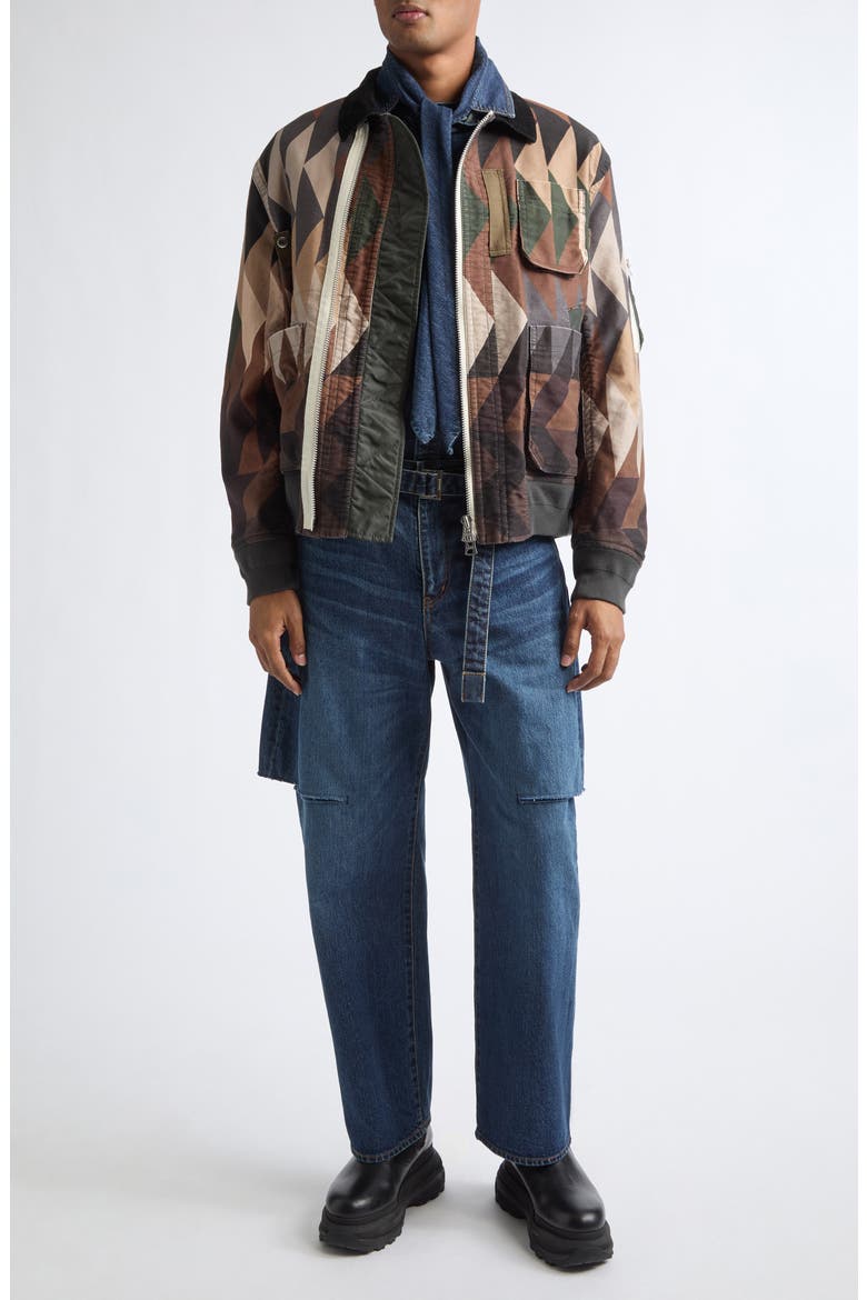 x A.P.C. Quilts Blouson, Alternate, color, BROWN MULTI